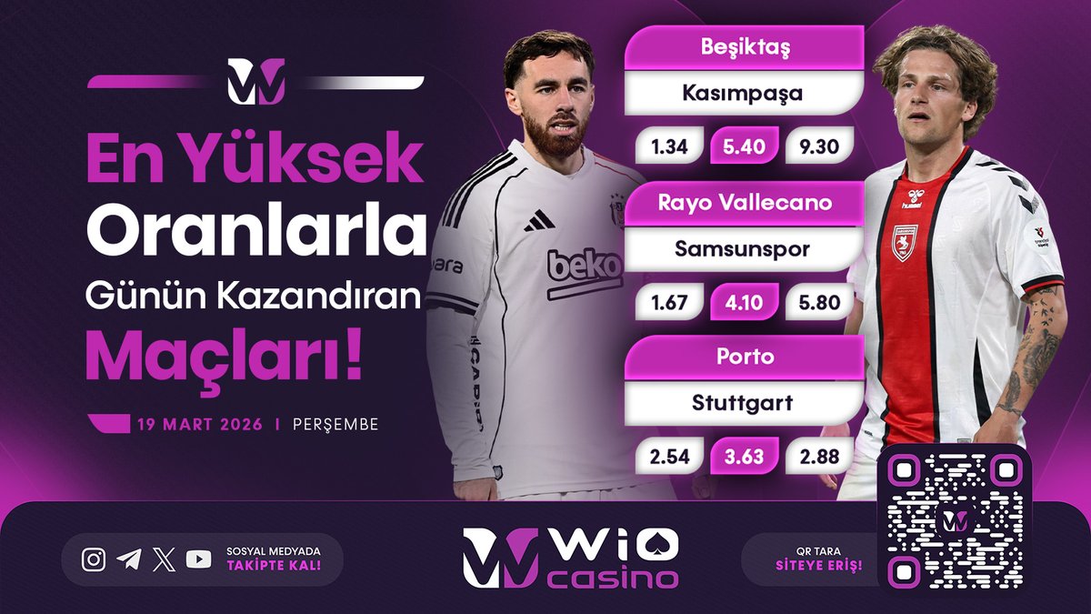 WioSocialTeam's tweet photo. ⭐️En Yüksek Oranlarla Günün Kazandıran Maçları

⭐️%300 HOŞGELDİN SPOR BONUSU

⭐️ %20 ÇEVRİMSİZ SPOR YATIRIM BONUSU

📥 Güncel Adresimiz; https://t.co/Qr72gdphVl 'dur https://t.co/T9rSVx2k3x