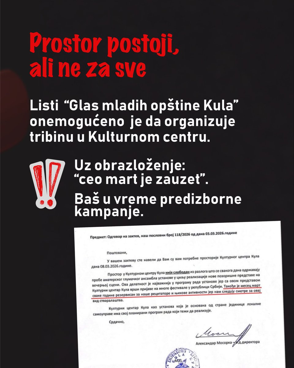 gradjanske's tweet image. Ako si meta pritisaka ili svedok zloupotreba, javi se našem zaštitnom mehanizmu #ŠTIT:

📩 stit@gradjanske.org
📞 069 192 192 0