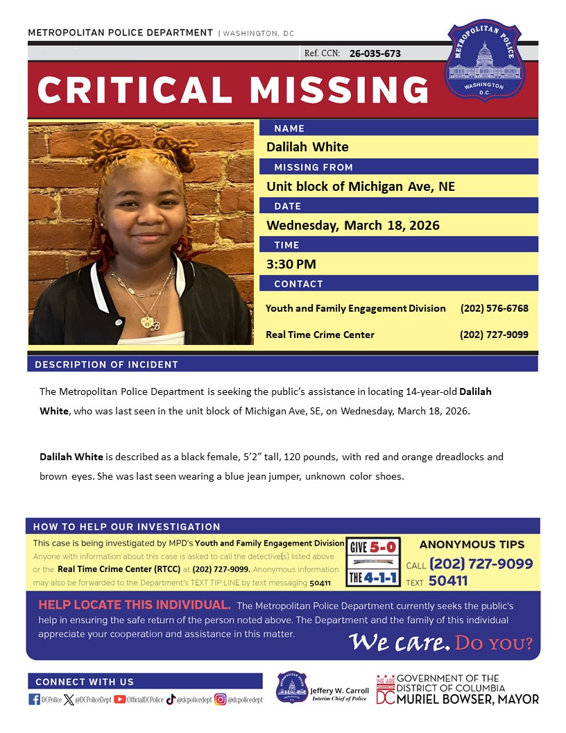 DC Police Department tweet media