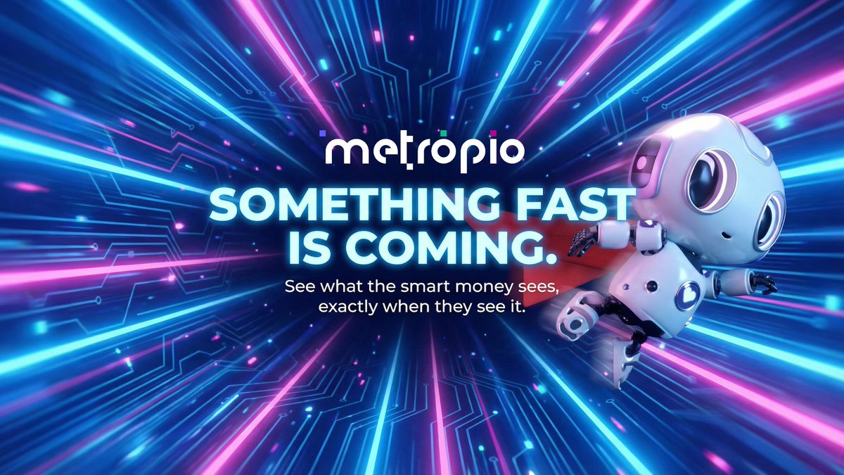 metropio_news's tweet photo. On Solana, if you are reacting to a KOL's tweet, you are already too late.

The smart money is in before the chart even loads on DexScreener. What if you could see what they see, exactly when they see it?

Something fast is coming. Very fast. ⚡

#metropio $MET https://t.co/B50YCI11aw