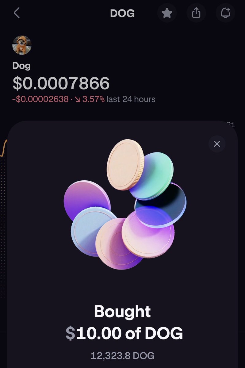 Day 37 of buying $10 (and a little more) of $DOG on
<a href="/krakenfx/">Kraken</a>. Happy Thursday! Hang in there! #DailyDogDeal #DogArmy