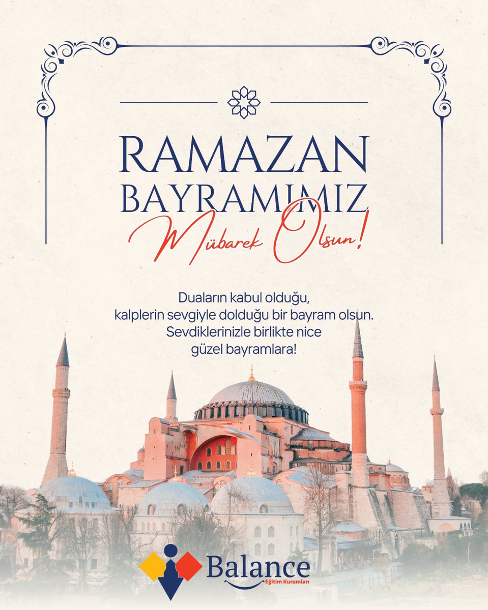 balancegitim's tweet photo. Rahmet, bereket ve kardeşlik iklimini gönüllerimize taşıyan Ramazan’ın ardından, Bayram’a ulaşmanın huzurunu yaşıyoruz.
Ramazan Bayramınız mübarek olsun.

#balancegitim #lionlanguagecenter #ramazanbayramı #bayram #şanlıurfa #eğitim https://t.co/XtVdLxw93Q