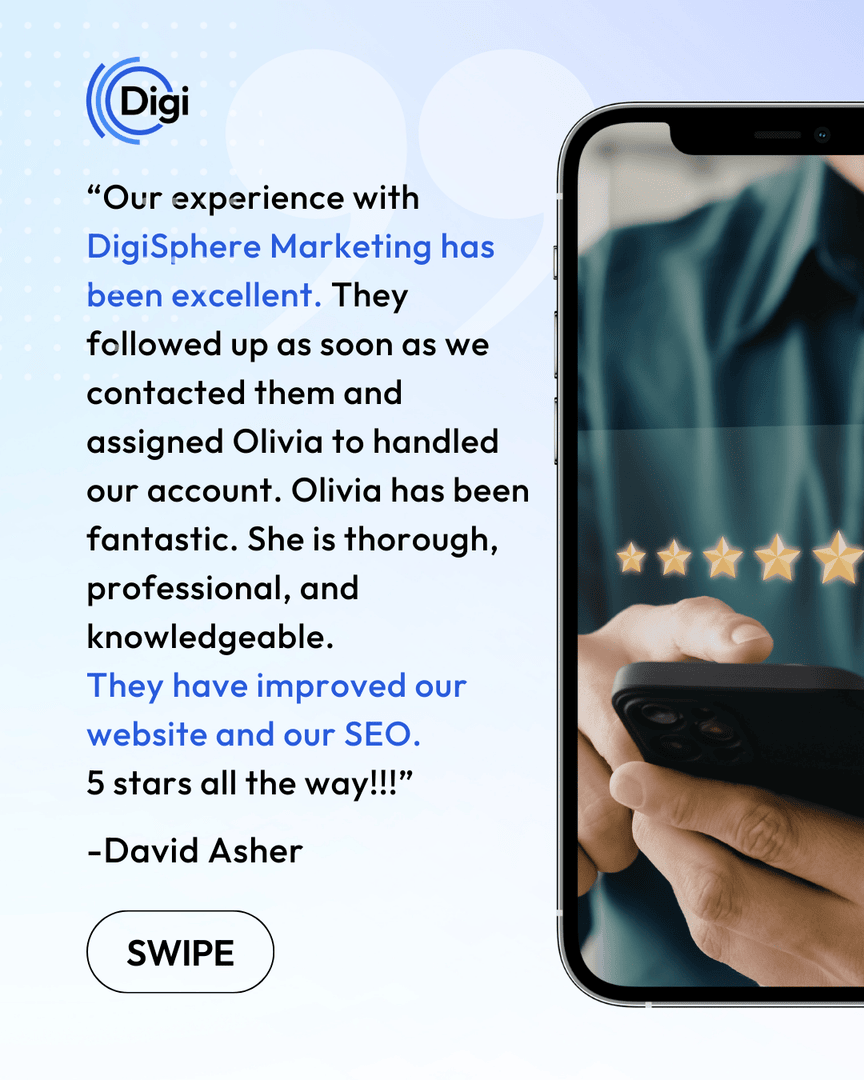 digispheremkt's tweet photo. Our clients say it best ⭐

We’re grateful to partner with businesses that trust us with their website, SEO, and marketing strategy.

Ready to grow your online presence? Let’s connect. 🚀

#MarketingStrategy #DigiSphereMarketing https://t.co/HanWQQN7xx