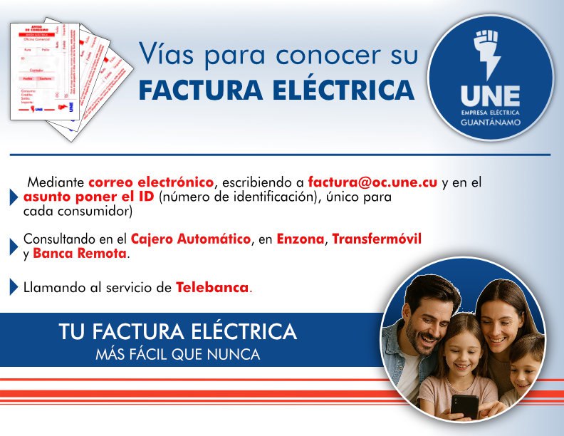 Estimado Cliente cliente estas son las vías que usted  tiene a su disposición para conocer el consumo de su factura eléctrica de su vivienda,estas les brindan múltiples ventajas; aprovéchelas. #HazloFácil. #PagueDesdeCasa.#CubaEstáFirme.#CubaVencerá.