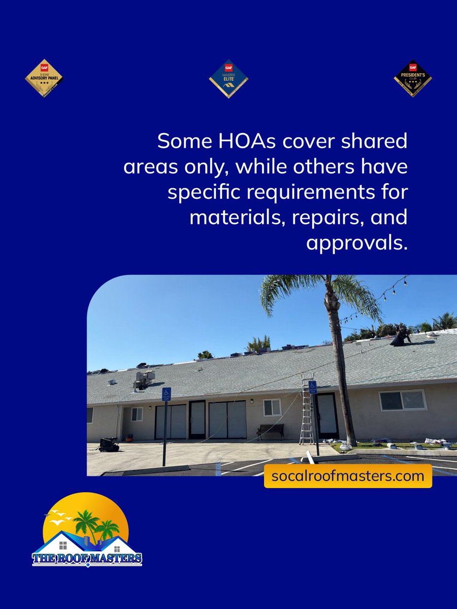 TheRoof_Masters's tweet image. HOA Roofing Rules Are Never One-Size-Fits-All🏘️

Each HOA has its own roofing requirements, approval process, and homeowner responsibilities, which is why experience working with HOAs matters.

Learn more about us: na2.hubs.ly/H04kqdq0 

#ResidentialRoofing #CommercialRoofing