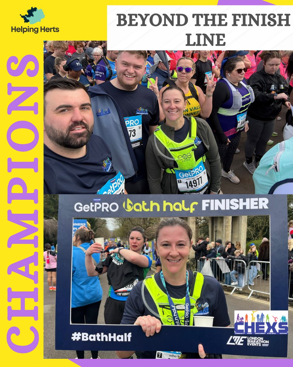 chexsofficial's tweet image. Huge congratulations to our CHEXS runners Liz &amp;amp; Jack who completed the Bath Half Marathon on Sunday 🏃‍♀️🏃‍♂️

There is still time to donate if you haven't already! 

Support Jack - lnkd.in/eXFvRrFN

Support Liz - lnkd.in/eydHEtqA  🧡

#TeamCHEXS #BathHalf #Fundraising