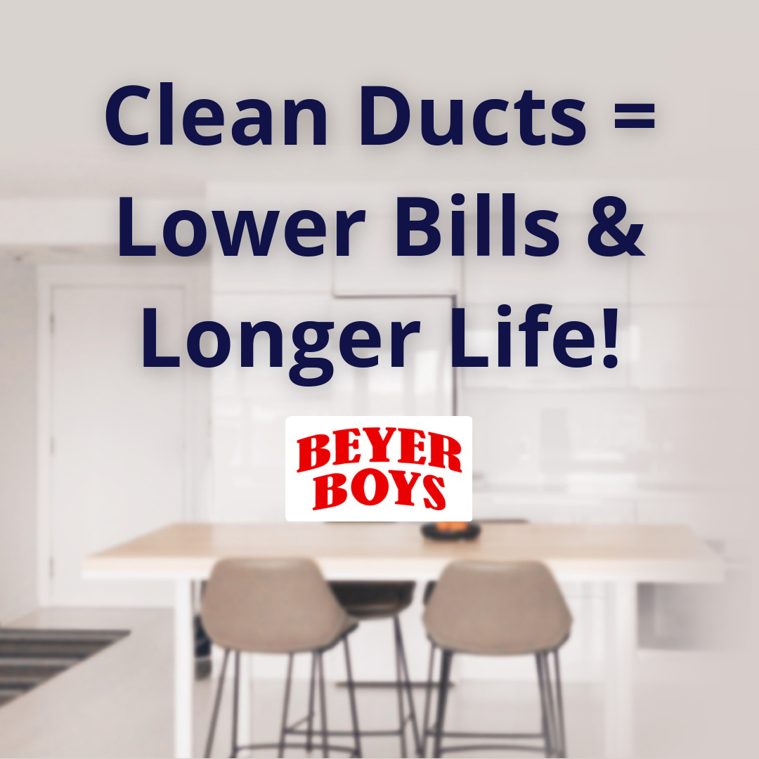 Beyer_AC's tweet photo. Did you know that regular duct cleaning can improve your HVAC system's efficiency? 🌬️ A clean duct system means less strain on your unit, which can lead to lower energy bills and a longer lifespan for your system. https://t.co/9Drto1Vmvm