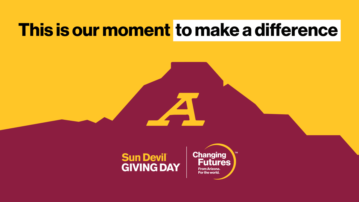 SSEBEatASU's tweet photo. When students have the financial support to focus on research, internships and experiential learning, they become engineers who solve realโworld challenges. Your Sun Devil Giving Day gift supports these problem solvers. https://t.co/LXzwIQ1UyB ๐ฑ SunDevilGiving #ChangingFutures https://t.co/en40BsCjqO