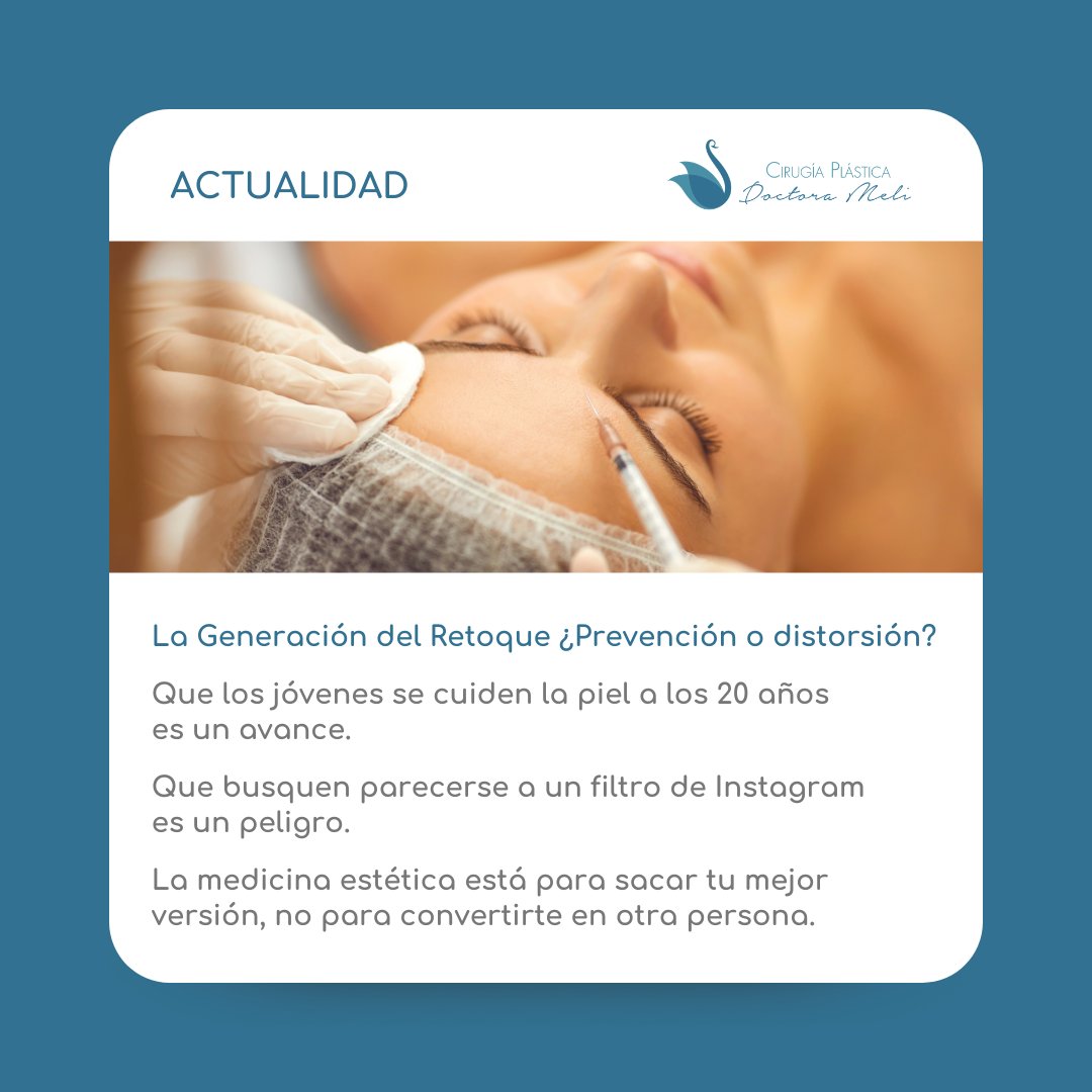 CPDoctoraMeli's tweet photo. ¿A qué edad es "demasiado pronto" para un retoque estético? 📱💉

Mi trabajo no es clonar rostros ni seguir modas. 

Yo creo profundamente en la naturalidad. 

¿Creéis que las redes sociales están haciendo daño a la autoimagen de los más jóvenes? 
https://t.co/SVw2AKO0pO https://t.co/Cwfb1lIzIM