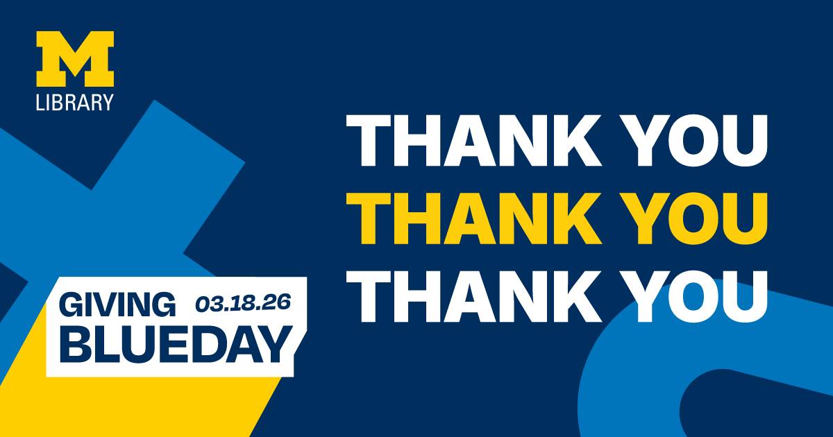 University of Michigan Library tweet media