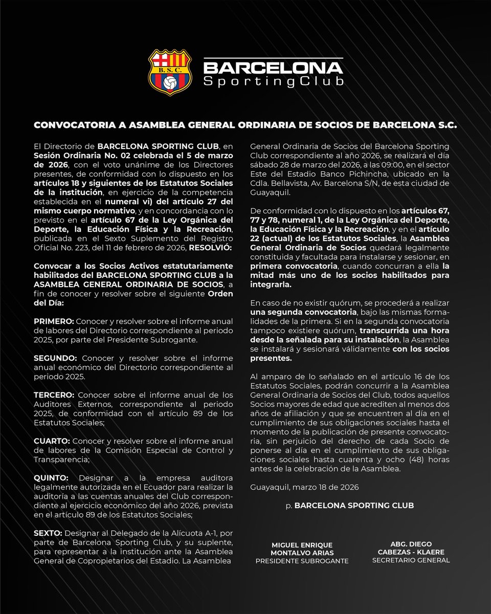 BARCELONA S.C. tweet media
