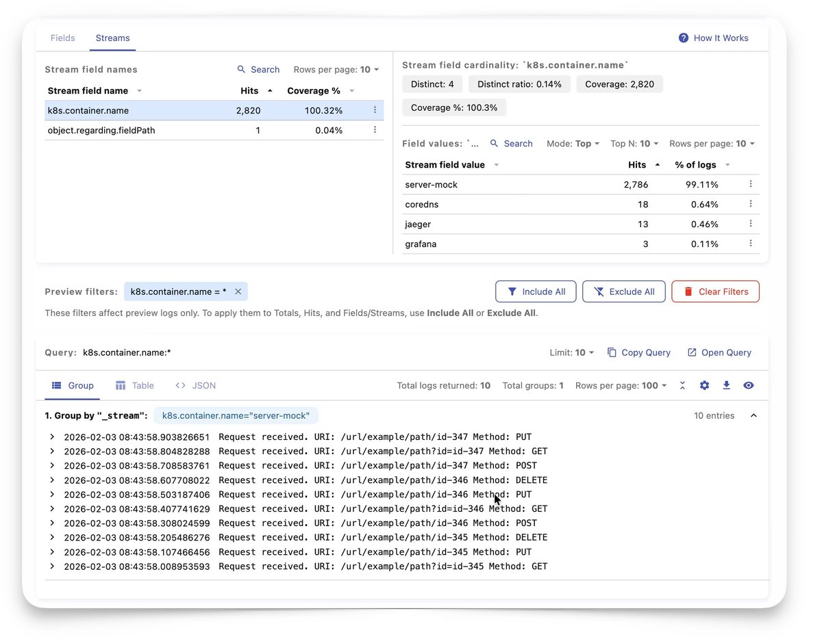 VictoriaMetrics's tweet image. Querying logs in #VictoriaMetrics Cloud is powered by the LogsQL language, designed specifically for log analysis. 
With #LogsQL, you can filter, transform, and aggregate your logs as you wish.
Retrieving the ordered set of #k8s #logs with errors in the last hour looks like this: