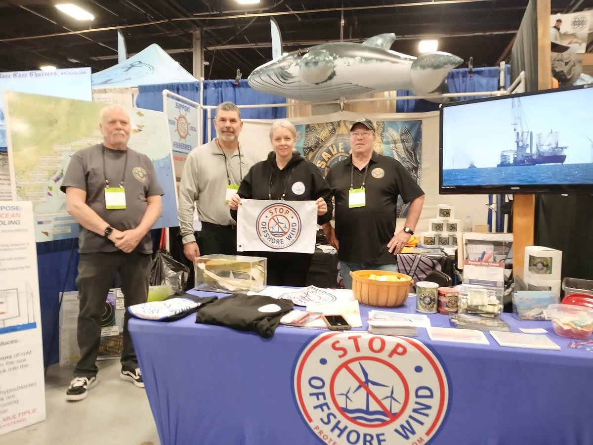 njcoast_protect's tweet photo. We had a great weekend with Save The East Coast at the NJ Saltwater Expo, educating people on the real harms associated with offshore wind. The biggest misconception we heard was that it’s already been stopped , but it hasn’t. Construction is still moving forward on sites like Empire & Sunrise Wind and seeing the footage was a wake up call for many. Stay vigilant. Little by little, more people are waking up, seeing the truth, and joining the fight to save our ocean and #StopOffshoreWind

@STEConX