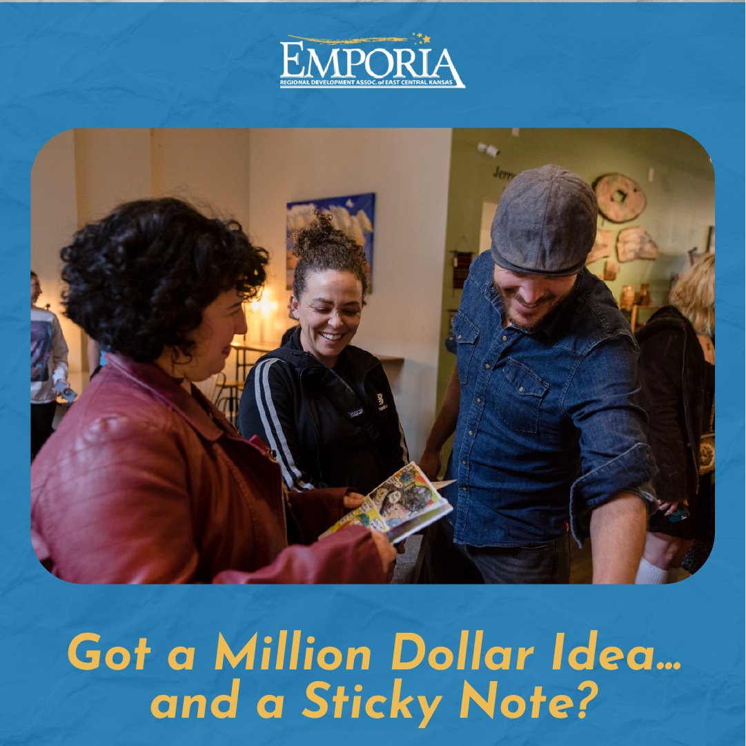 Every big business starts somewhere. Sometimes it starts with a sticky note, a sketch, or a late night “what if.”

The good news? In #EmporiaKS, you do not have to figure it out alone. emporiarda.org/developers/ent…

#EconomicGrowth #LocalEconomy #EmporiaRDA #InvestInEmporia