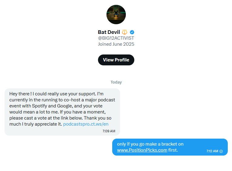 Position Picks tweet media