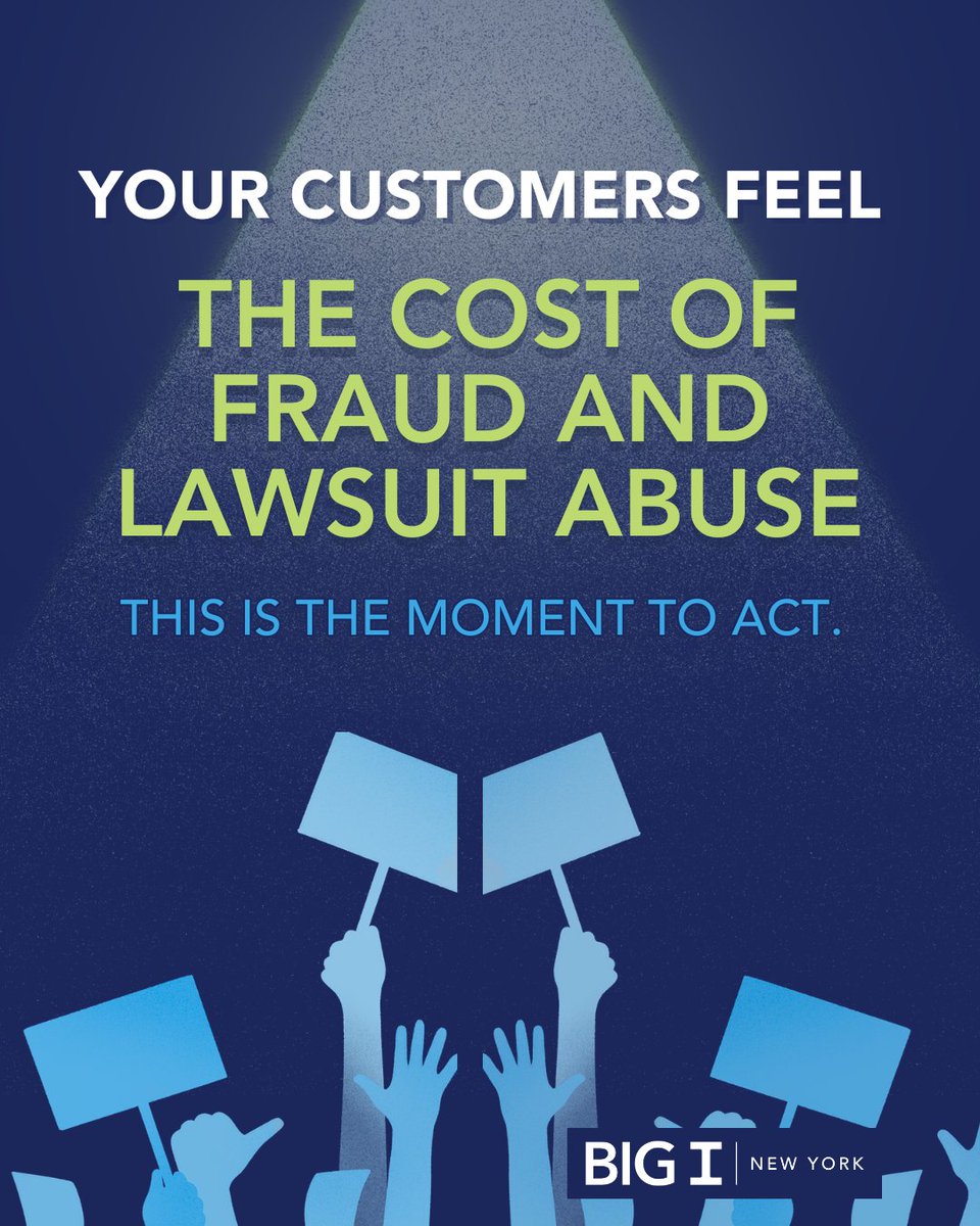 BigINewYork's tweet image. Your customers are paying the price for insurance fraud and lawsuit abuse and it’s getting worse

We need your voice. Take 60 seconds to send a message and help us push for real reform.

🔗 Take action today: hubs.la/Q047wNv30

#BigINY #IndependentAgents #InsuranceAdvocacy