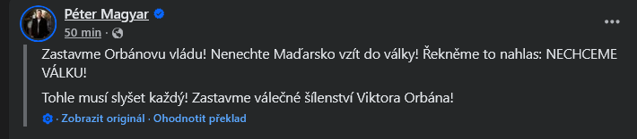 Trochu, ne, naplno se směju. Orbánův šéf parlamentní frakce FIDESZu Gergely Gulyás na tiskovce dostal dotaz, jestli by Maďarsko pomohlo USA ve válce s Íránem, kdyby ho Trump požádal "V tom případě by maďarská vláda žádost zvážila" Magyar nezaváhal a okamžitě vrací úder 😁