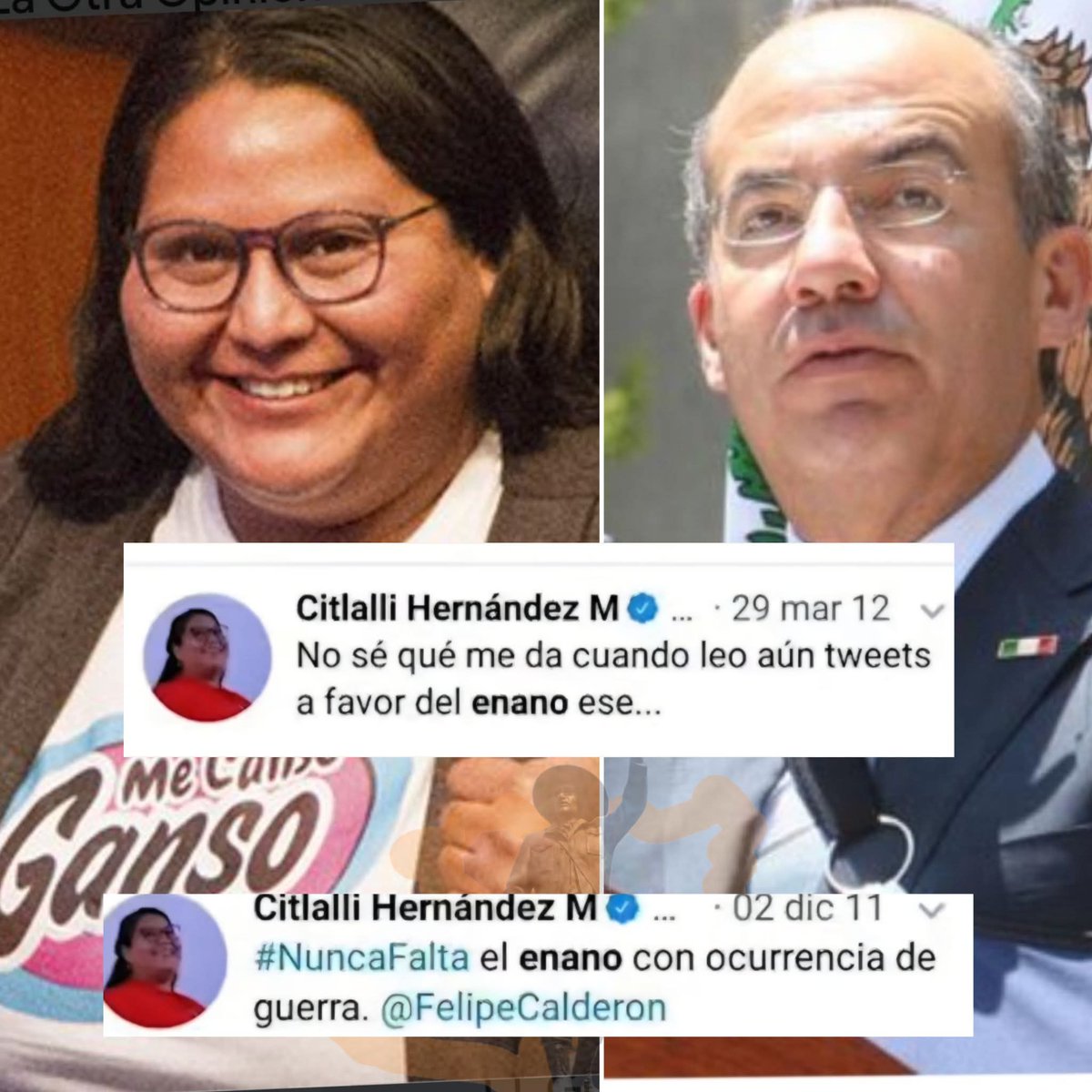 Revelan presuntos tweets de la secretaria de las mujeres, Citlalli Hernández, refiriéndose despectivamente al entonces presidente Calderón por su apariencia física. Actualmente, la funcionaria ha asegurado ser víctima de "violencia digital" también por su apariencia física.