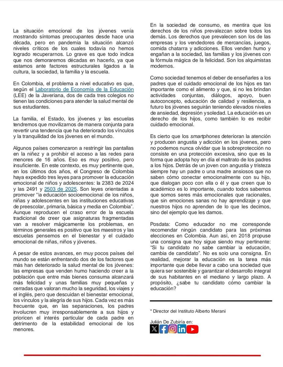 JULIAN DE ZUBIRIA tweet media