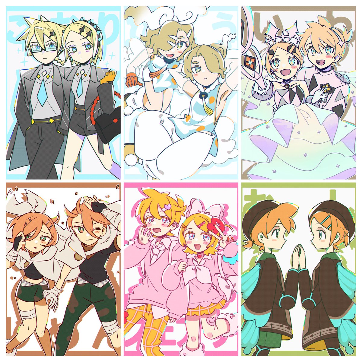 tentekomen's tweet photo. ポケミク鏡音バージョンで全タイプ揃った〜〜〜‼️‼️
みんなは何タイプが好き？

#鏡音リン　#鏡音レン https://t.co/HxwX5965ZC