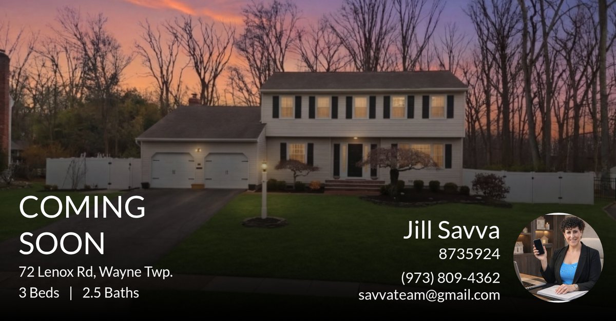 Savvateam's tweet photo. This 3 bed/2.5 bath will be available soon. See it before anyone else and send it to someone who might be interested!

Jill Savva Broker Associate
C21 Cedarcrest... https://t.co/sud2vigxfS https://t.co/1qtNuC9DWs