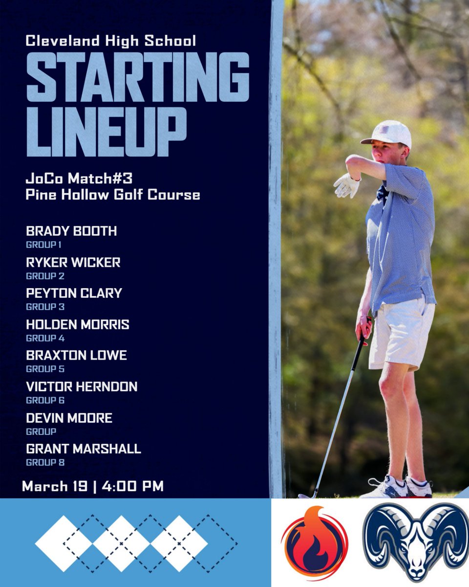 It's Match Day which is always a Good Day! A little later start, but no issue for the Rams. See you at Pine Hollow!