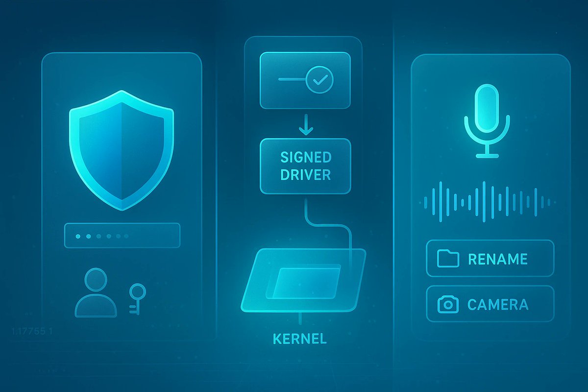 windowsforum's tweet image. 🧯 Windows 11 Insiders are getting security armor: stronger admin protection + stricter driver trust. Meanwhile voice control creeps in like a spy. Convenience, but make it safer (and scarier).
windowsforum.com/threads/window…
#VoiceControl #AdministratorProtection #DriverSecurity