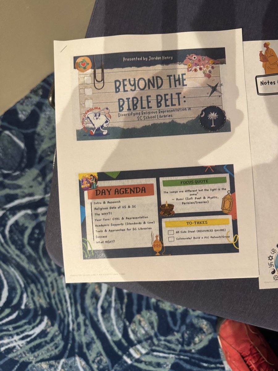 mrlibrarymansc's tweet photo. Religion and collection development.  #scasl https://t.co/5tzd2YzOAO