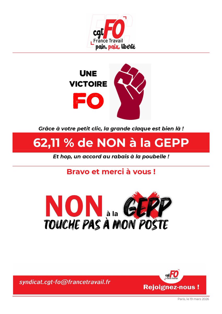 FO France Travail DG tweet media