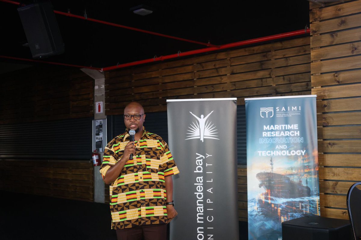 NMandelaBaymuni's tweet photo. Africa Coastal Marine &amp; Maritime Tourism Trade Market | 19 March 2026

Unathi Sonti, Chairman of the Maritime Business Chamber, during his presentation he emphasized that Africa’s maritime economy holds vast and often overlooked potential. 
https://t.co/t4Tzno6Nzk https://t.co/v7OX1Jk7lf
