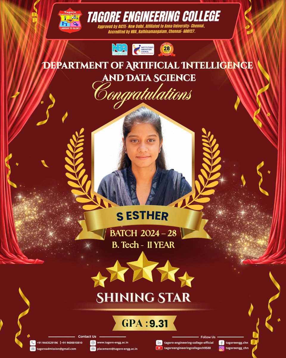 Tagore Engineering College, Chennai tweet media