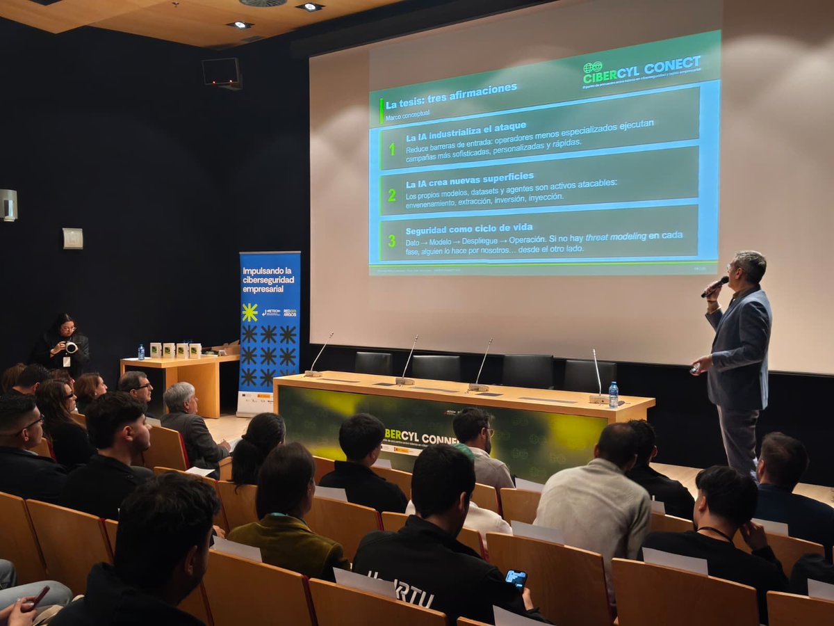 empresasjcyl's tweet image. Hoy León ha sido el punto de encuentro de la #ciberseguridad con CIBERCYL CONNECT, una jornada que ha reunido talento, empresas e instituciones y ha presentado iniciativas clave como la #Redargos para fortalecer el ecosistema nacional. 🔐
#Retech #Innovación #NextgenerationEU