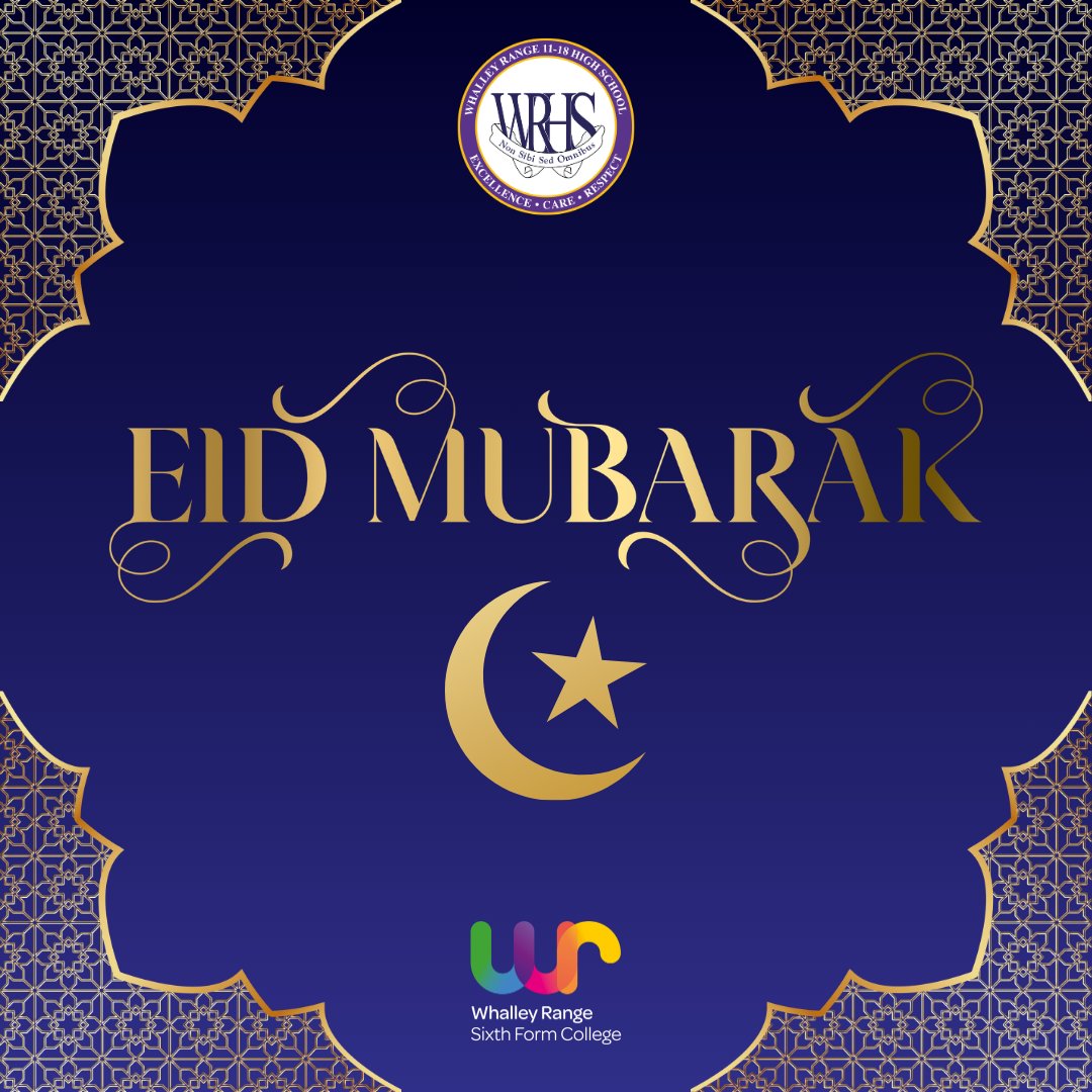 WRSixthForm's tweet photo. Eid Mubarak to all of our students, staff and families celebrating! 🌙 ✨ 🙏

We are closed to students on Friday 20th March and will reopen on Monday 23rd March when we will celebrate our multicultural day. 🌎 🎉 https://t.co/s3E6pwbGlk