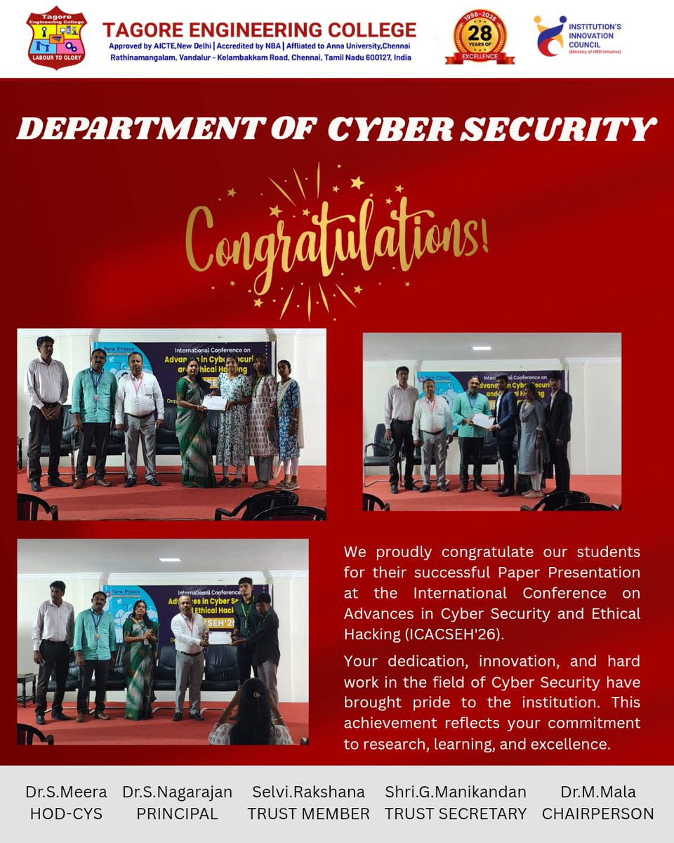 Tagore Engineering College, Chennai tweet media