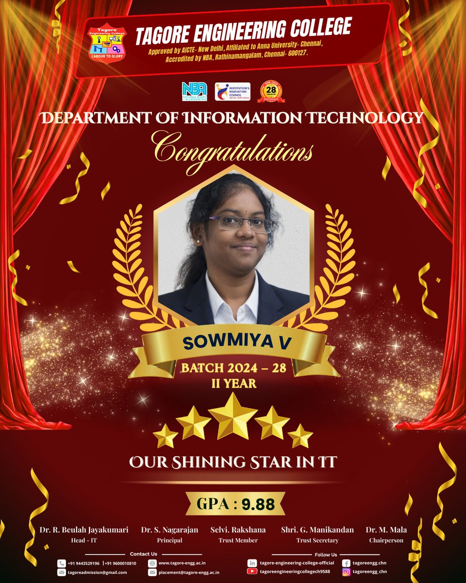 Tagore Engineering College, Chennai tweet media