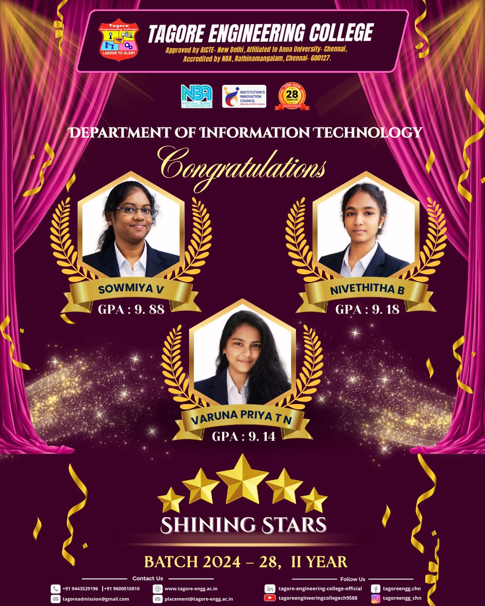 Tagore Engineering College, Chennai tweet media