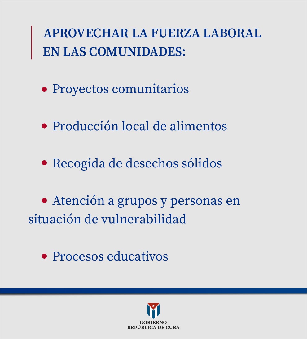 En el ámbito de los trabajadores, se ha tratado de defender, ante todo, la protección laboral y salarial, potenciando la reubicación o el cambio de labor. 

Hay muchas soluciones que encontrar a nivel local, mucho que hacer hoy en las comunidades, y se puede ser muy útil.