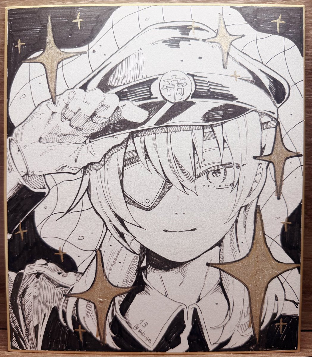 色紙1枚目できた！！
途中寝落ちしてた( ˘ω˘ ) ...