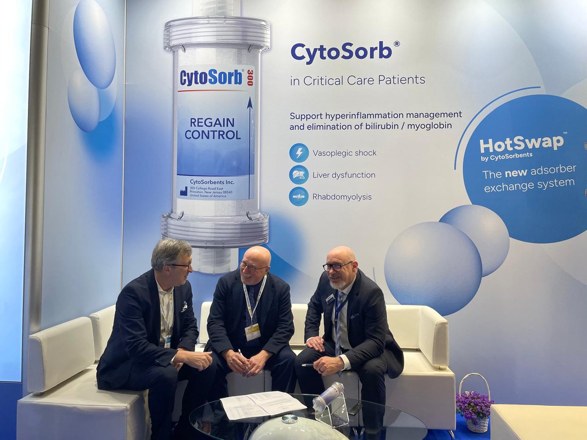 Aferetica_Srl's tweet image. Live from #ISICEM2026!

Proud to renew our partnership with @CytoSorbents  through 2030🤝
Extending #CytoSorb® in Italy &amp;amp; #PerSorb® for ex situ #OrganPerfusion worldwide.

Together, advancing patient care and innovation 🌍

#Transplantation #ClinicalInnovation