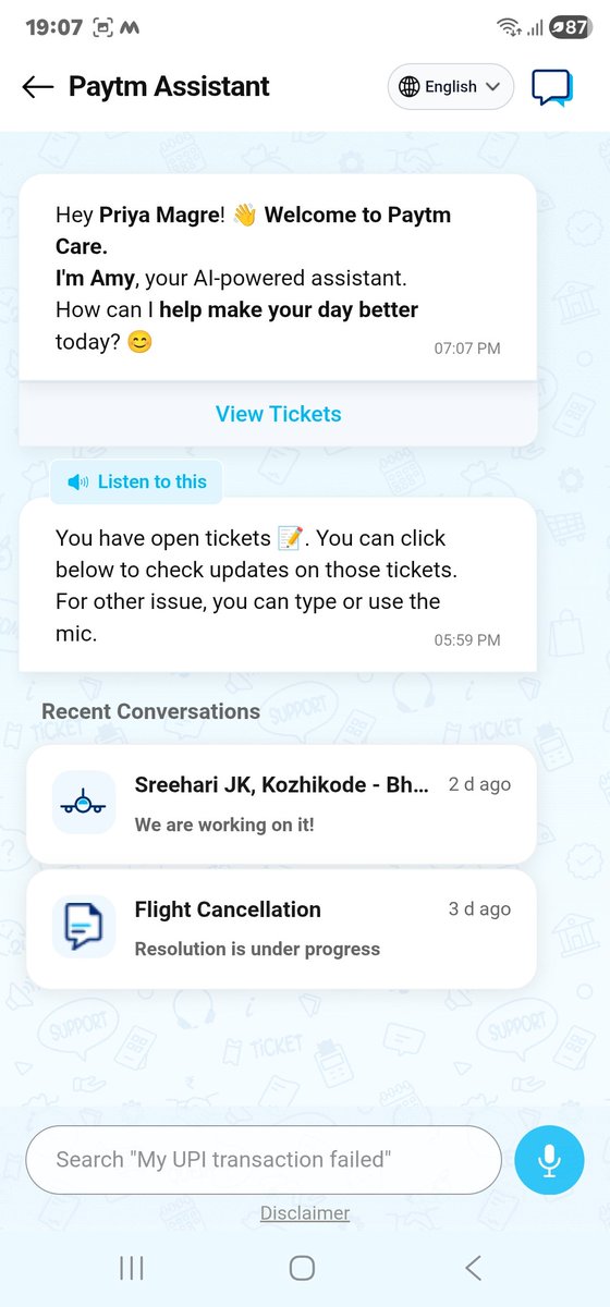 PriyaMagre's tweet image. Super frustrated!Flight got cancelled by Air India, raised cancellation request through you 4 days back, still no call/resolution. Can someone pls look into this? @Paytm @airindia    #PaytmSupport #FlightCancellation"