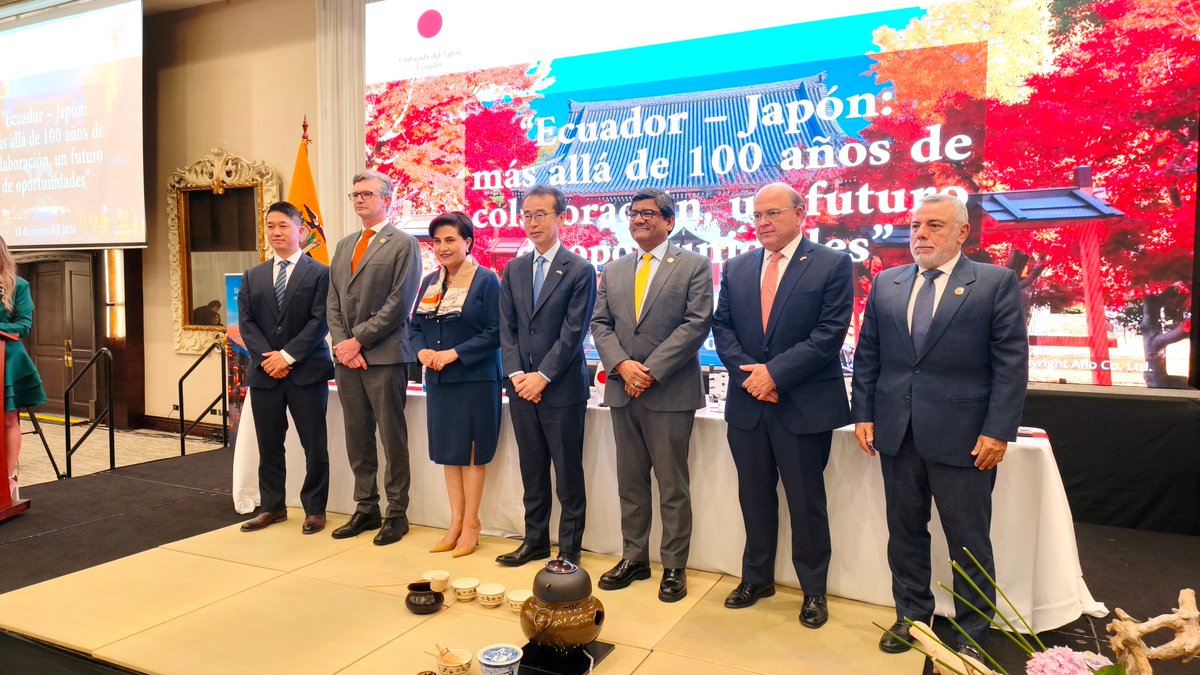 Nuestra directora, <a href="/AlexaNavarreteR/">Alexandra Navarrete R</a>, participó en el seminario “Ecuador - Japón: más allá de 100 años de colaboración, un futuro de oportunidades”, un espacio que fortalece el diálogo con actores estratégicos y proyecta al país hacia nuevas oportunidades de inversión.

🧵⤵️