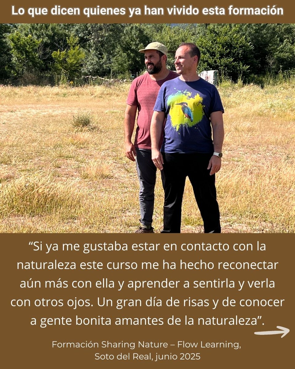 TraviesaEdicion's tweet image. 🌿 Testimonio de participantes
El aprendizaje experiencial genera procesos educativos más profundos y significativos.
Así lo describen quienes han participado en la formación SHARING NATURE – FLOW LEARNING™.
📍 Madrid · mayo
🔗 linktr.ee/latraviesaedic…

#FlowLearning