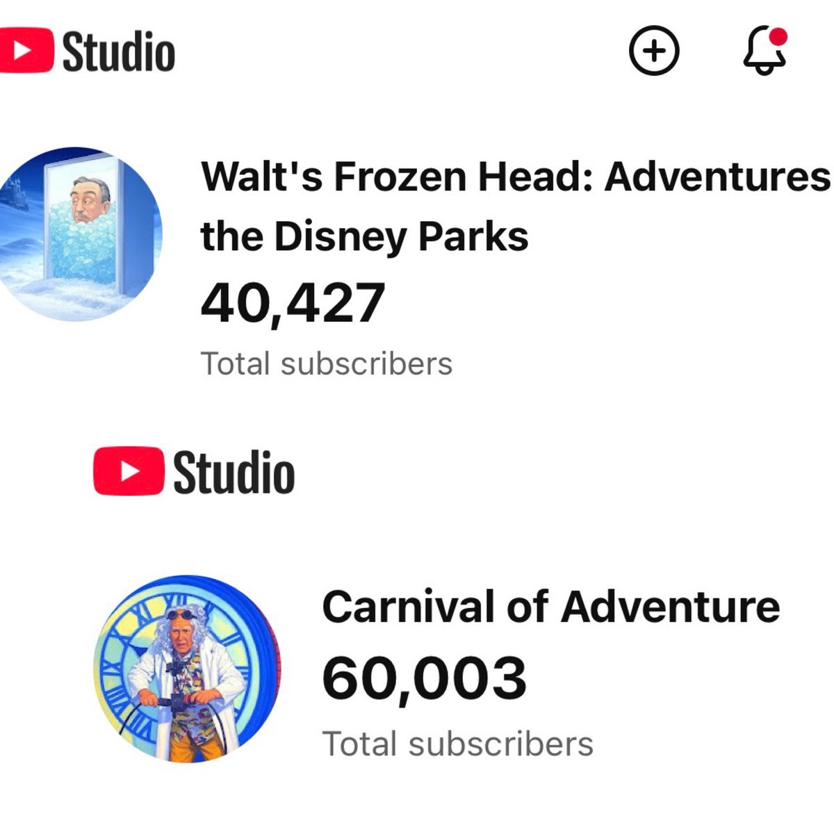 MarkPinksten's tweet image. Thanks to 100K subs on my two channels. #vlog #vlogger #vlogging #disneyvlog