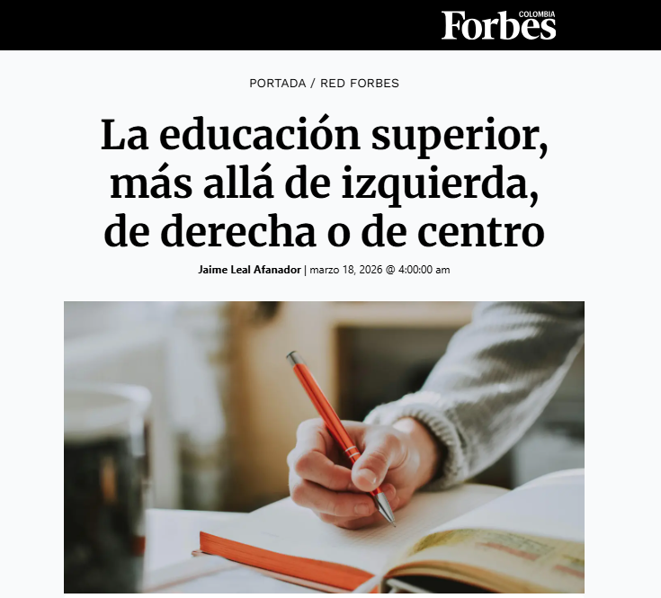 En época electoral, reflexiono cómo la educación superior constituye una prioridad nacional, que está por sobre visiones reduccionistas de izquierda, de derecha o de centro 

Mi columna en <a href="/forbescolombia/">Forbes Colombia</a> 

forbes.co/red-forbes/la-…