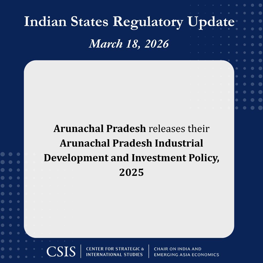 CSIS Chair on India and Emerging Asia Economics tweet media