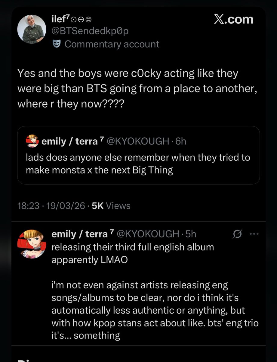 kihyunserenade's tweet photo. The audacity of 🪖 to talk like this while we’re minding our business being excited for the release of new album. I need y’all to leave Monsta X alone. https://t.co/rVTV8fImBs