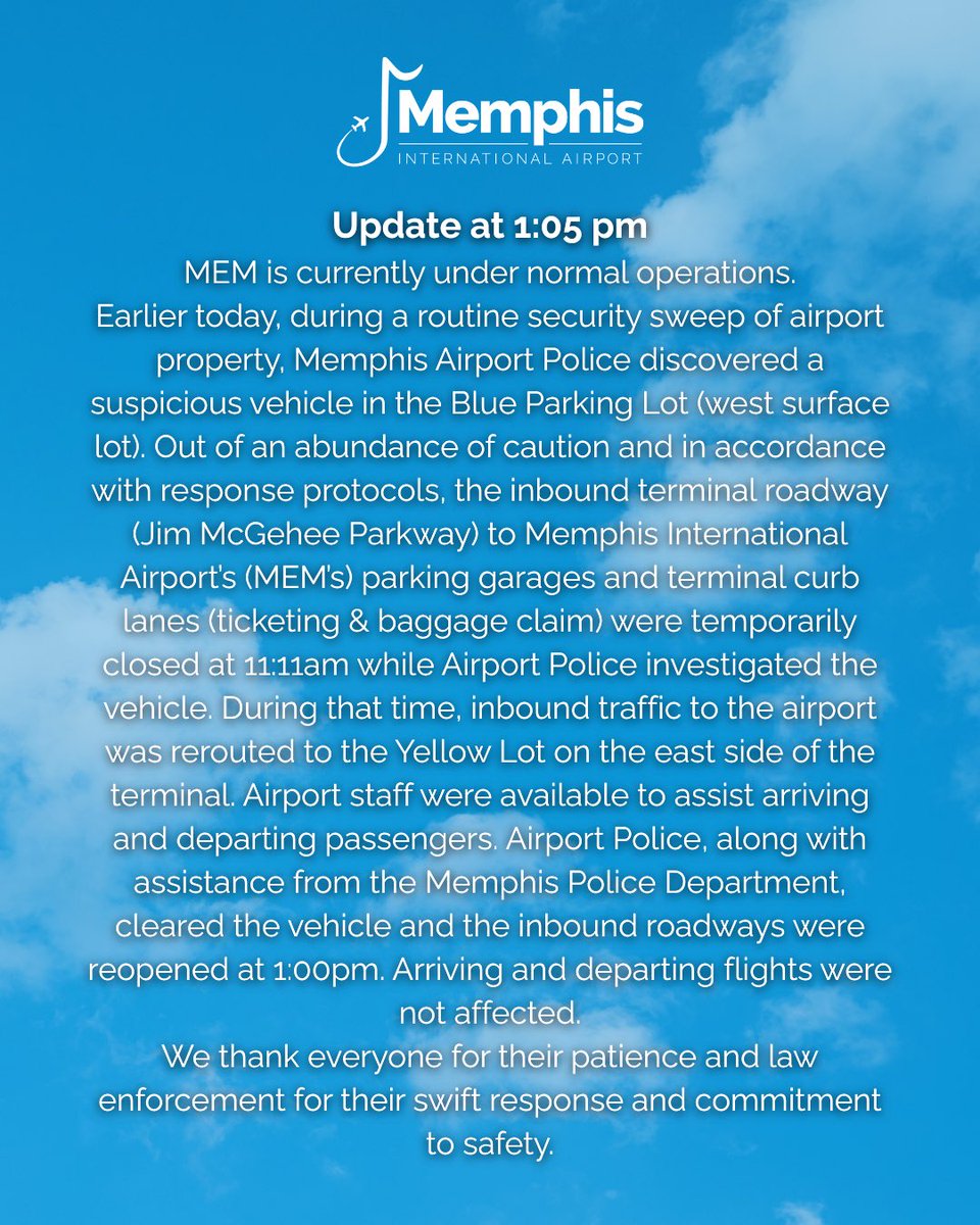 Memphis International Airport (MEM) tweet media