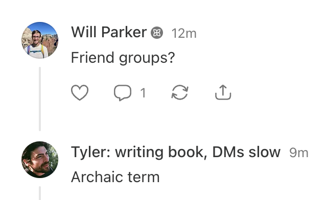 Tyler is finishing a book, slow to reply tweet media