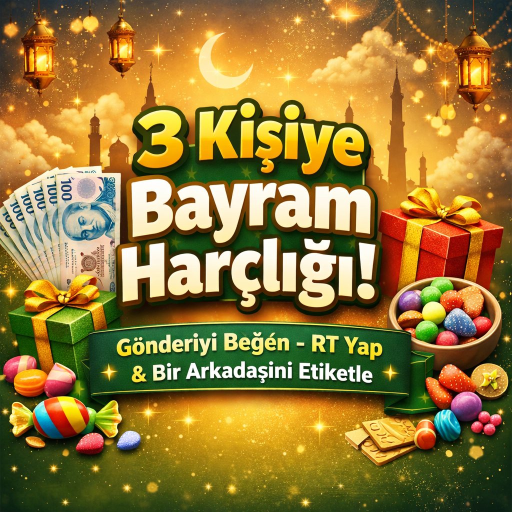 🌙 Herkesin Ramazan Bayramı şimdiden hayırlı olsun 🙏 HayırlıBayramlar 

Bayram bereketini birlikte paylaşalım 🎁

🎉3 kişiye bayram harçlığı veriyorum!

Katılmak için 👇
✅<a href="/atyfinans/">Tuna Yılmaz</a> takip et
✅ Gönderiyi beğen
✅ RT yap
✅ Yorumlara bir arkadaşını etiketle

Bayram Sonu