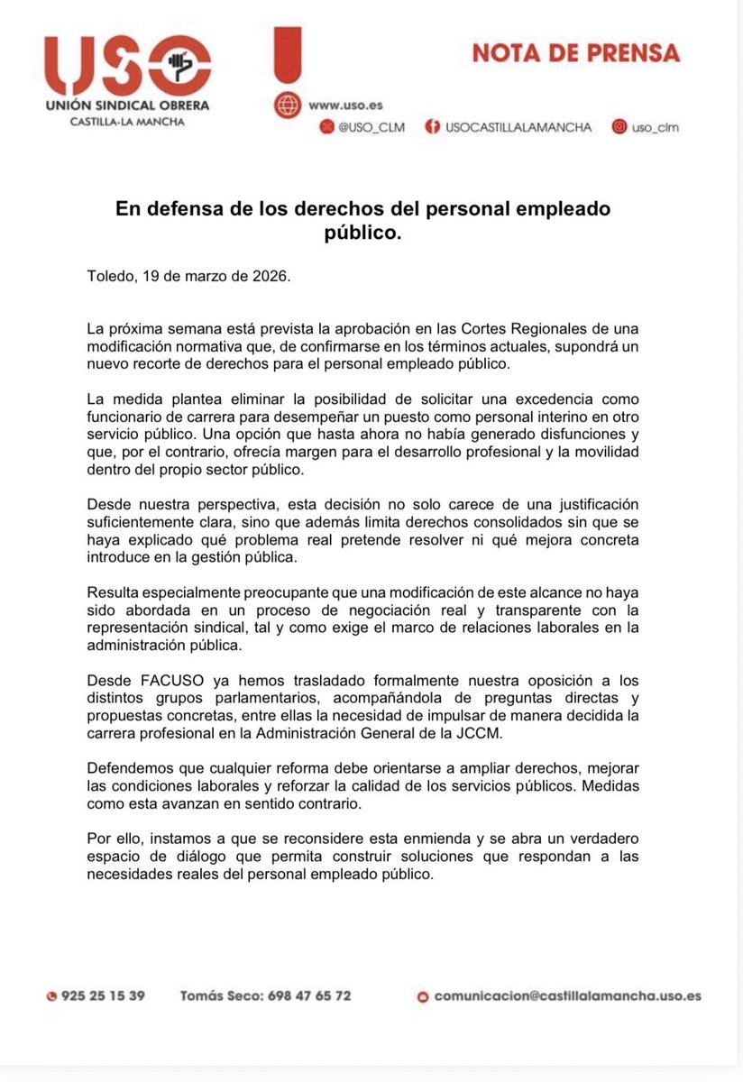 USO Castilla-La Mancha tweet media